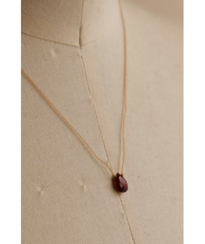 Collier "goutte" en grenat