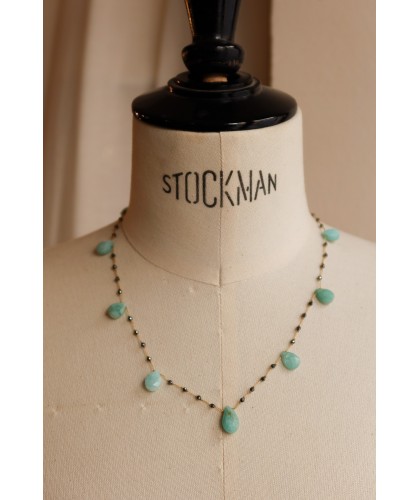 Collier "gouttes" en amazonite