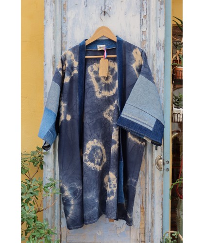 Kimono long UMA SHIBORI
