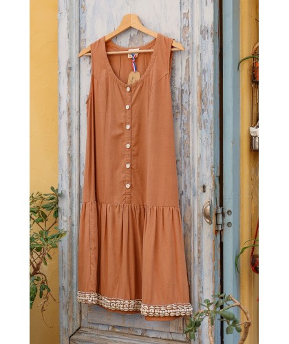 Robe CAMILLA brodée "cauri"