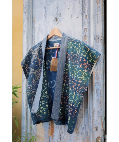 Gilet kimono Kantha