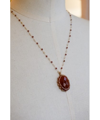 Collier "talisman" long en...