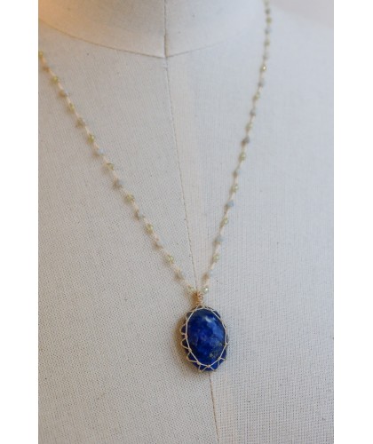 Collier "talisman" long en...