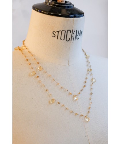 Sautoir "gouttes" en citrine