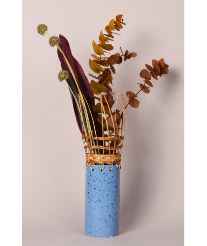 Vase céramique et bambou Ba...