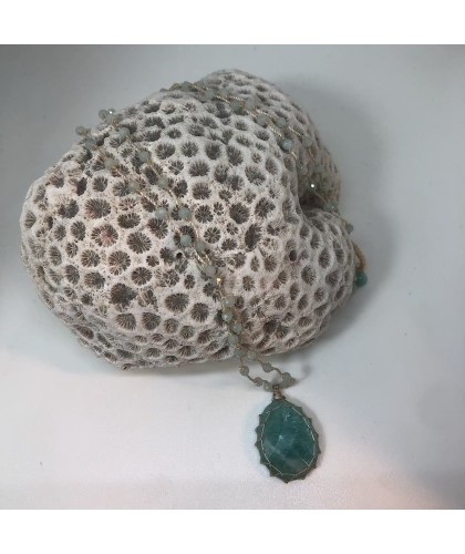 Sautoir talisman en Amazonite